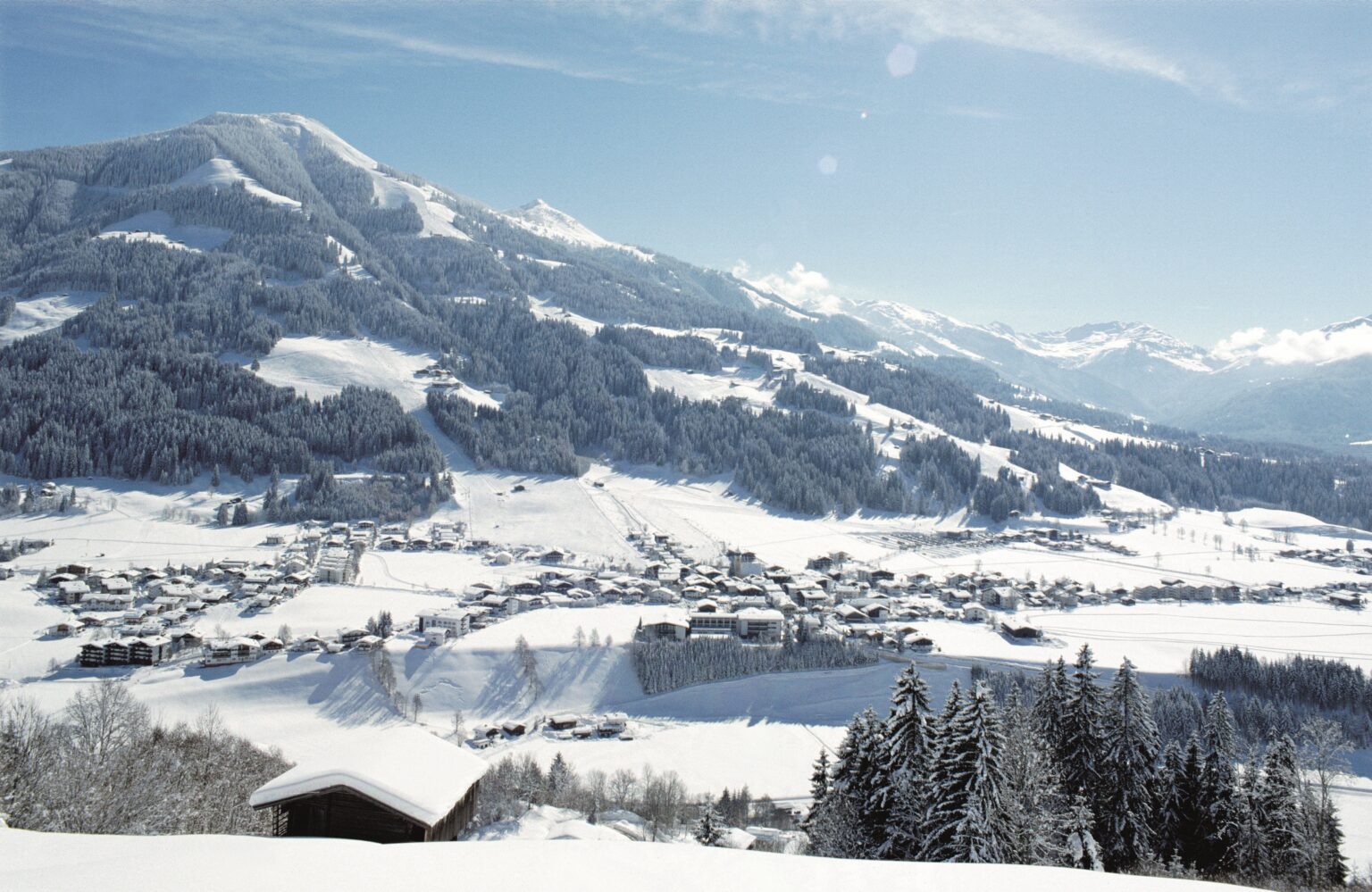 Westendorf in de winters met de Choralpe